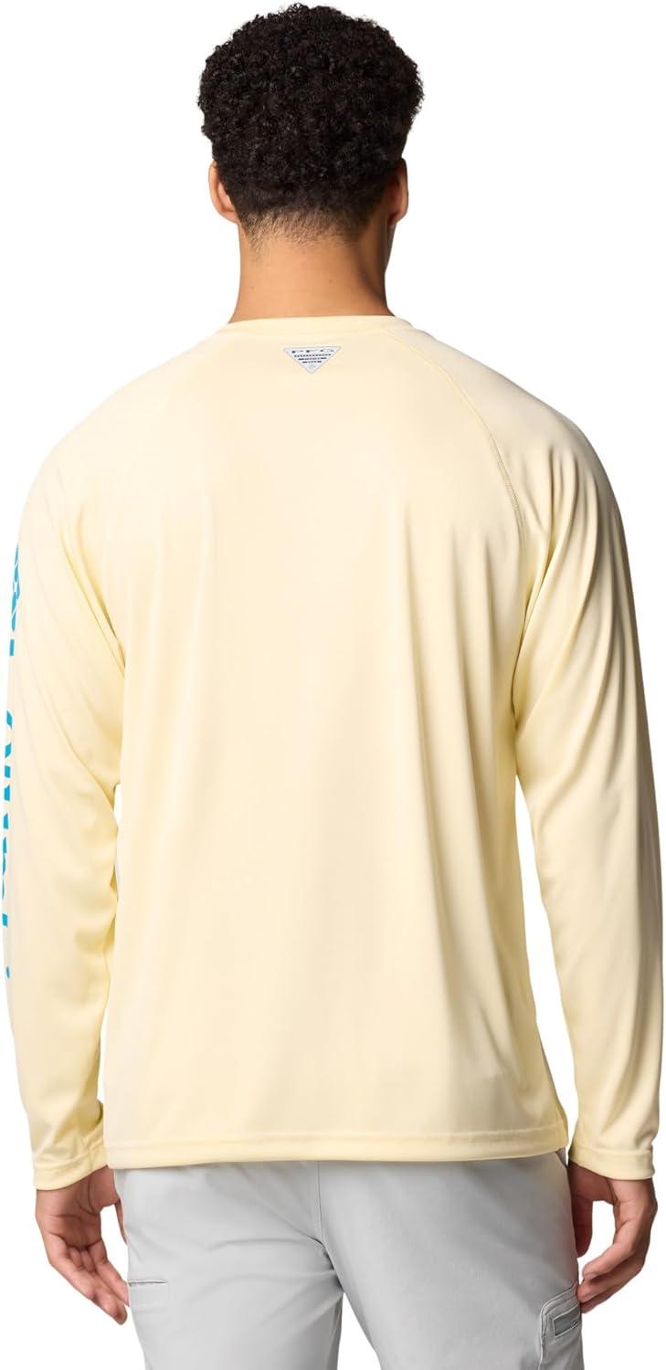 imageColumbia Mens PFG Terminal Tackle Long Sleeve ShirtLemon WashBlue Echo Logo