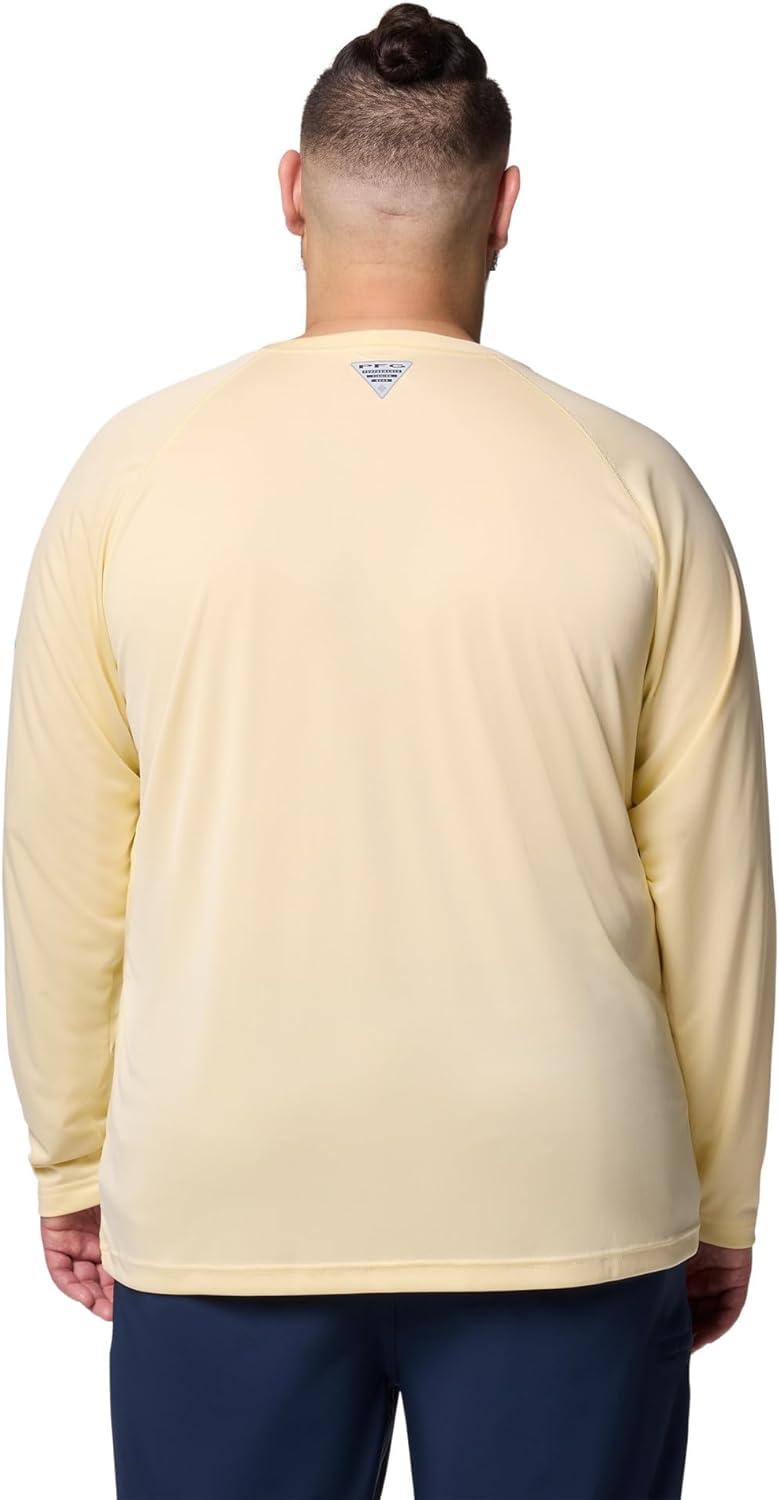 imageColumbia Mens PFG Terminal Tackle Long Sleeve ShirtLemon WashBlue Echo Logo
