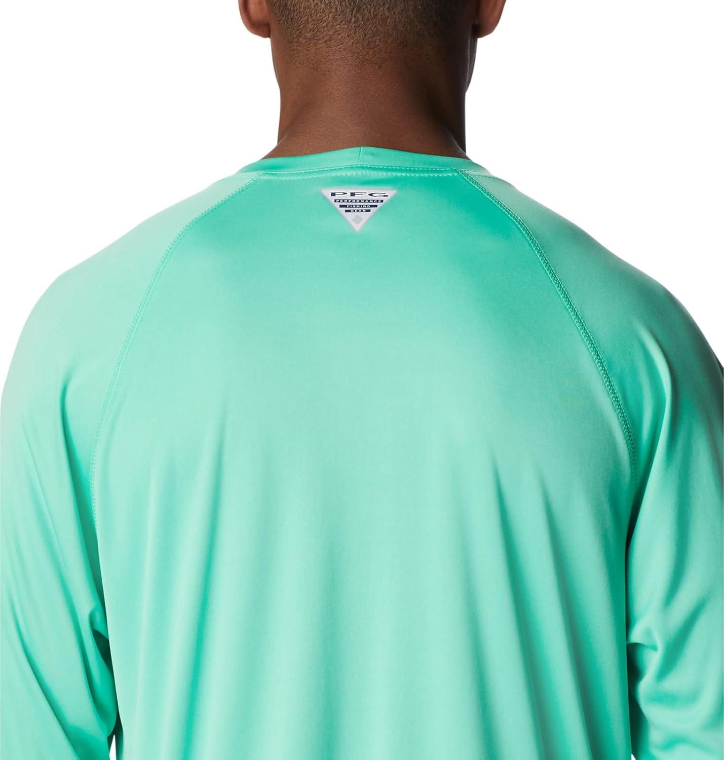 imageColumbia Mens PFG Terminal Tackle Long Sleeve ShirtLight JadeMetal Logo