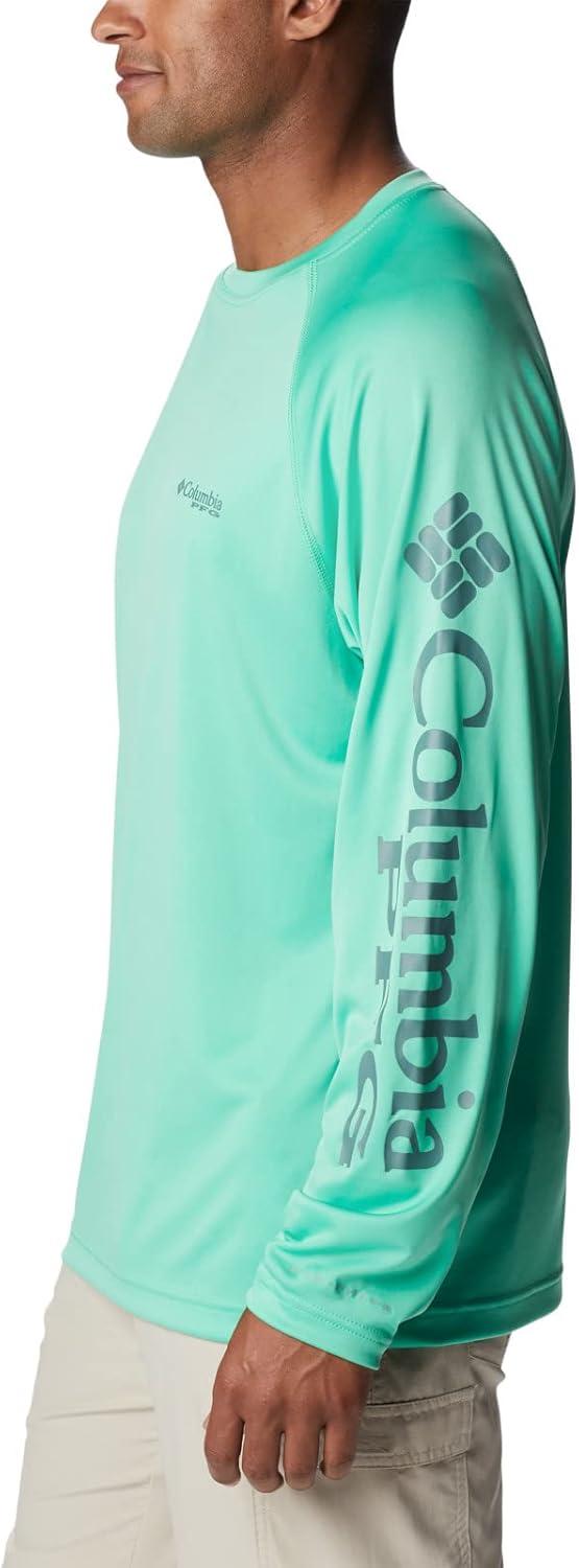 imageColumbia Mens PFG Terminal Tackle Long Sleeve ShirtLight JadeMetal Logo