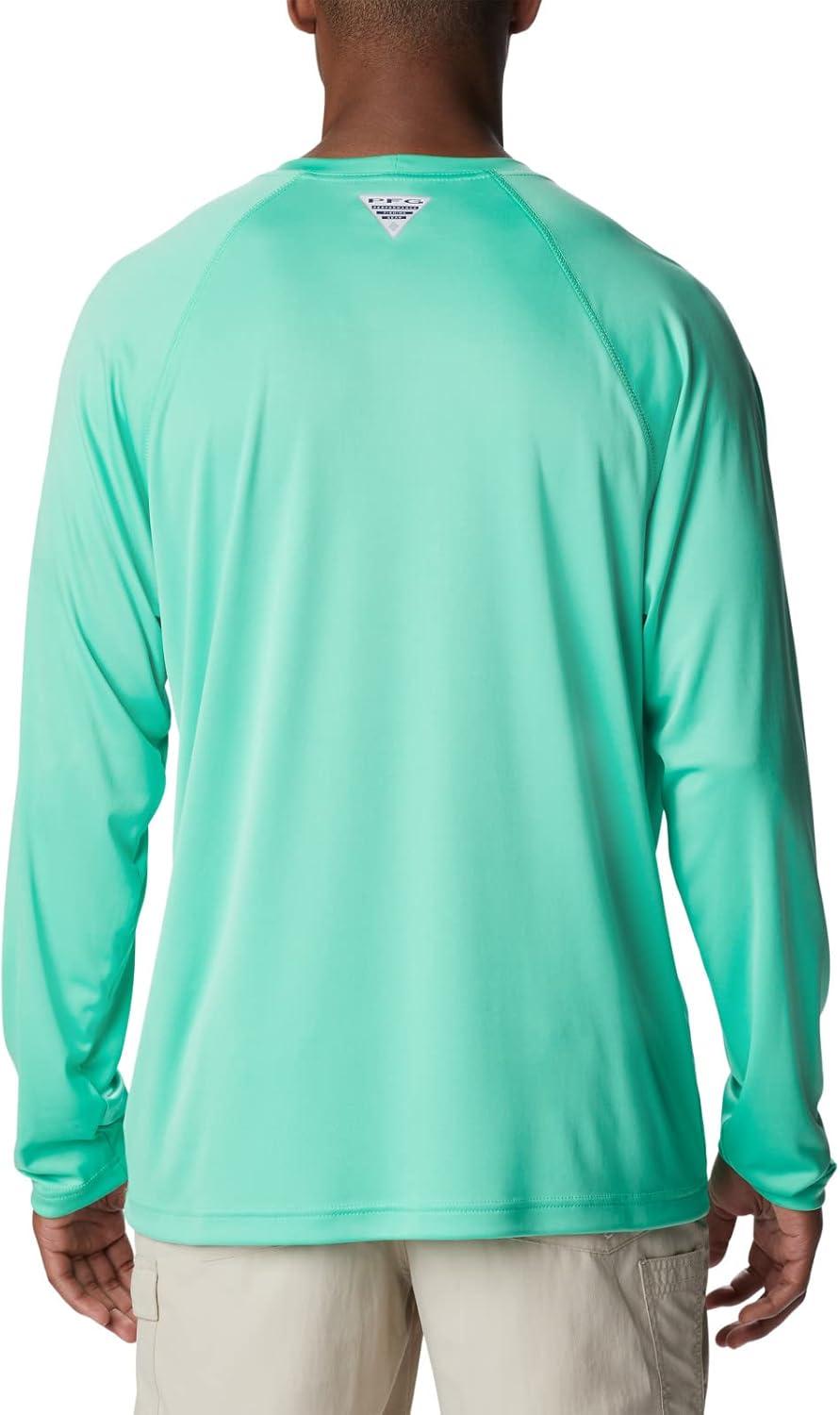 imageColumbia Mens PFG Terminal Tackle Long Sleeve ShirtLight JadeMetal Logo