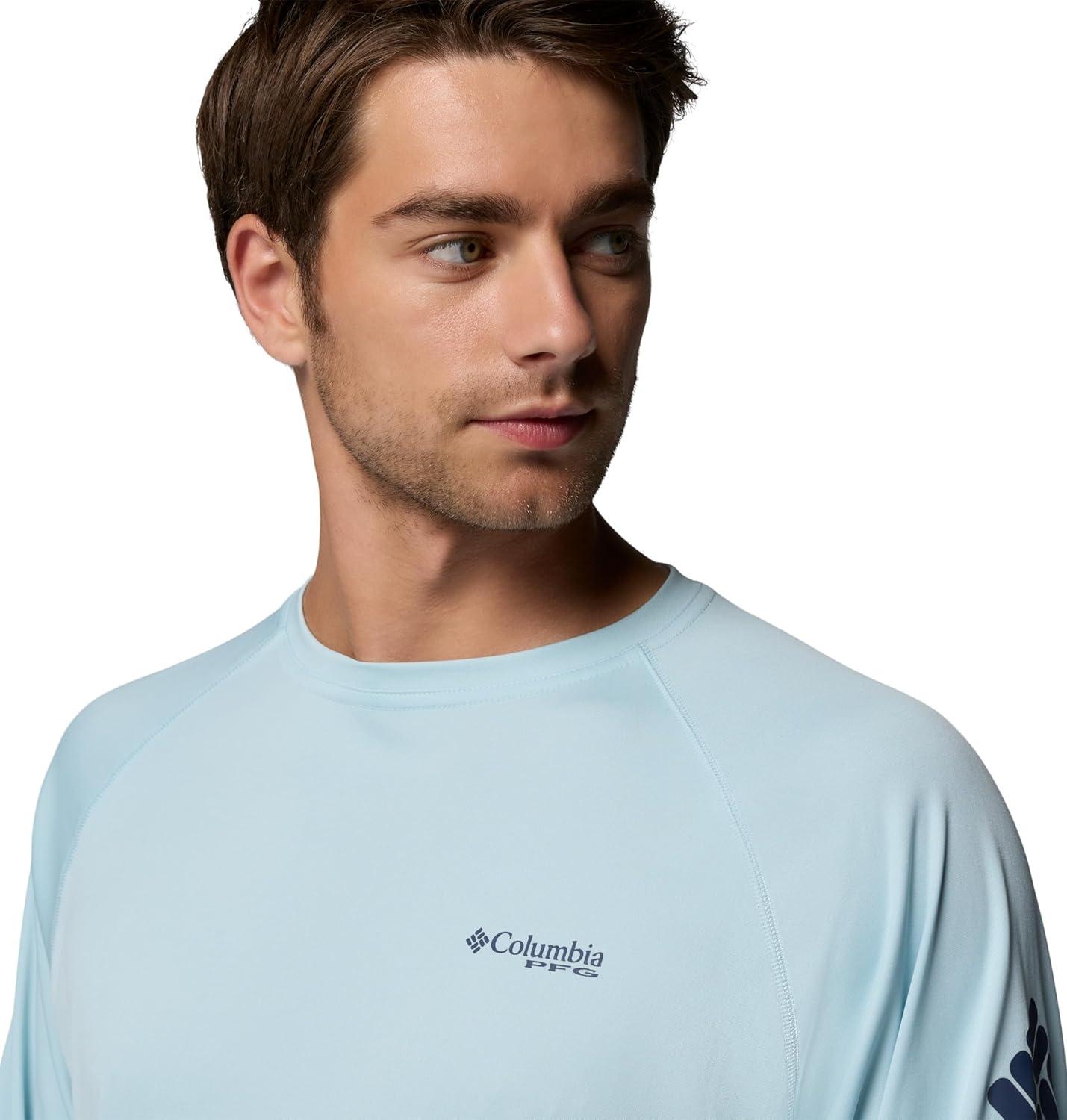 imageColumbia Mens PFG Terminal Tackle Long Sleeve ShirtMarine LightNocturnal Logo