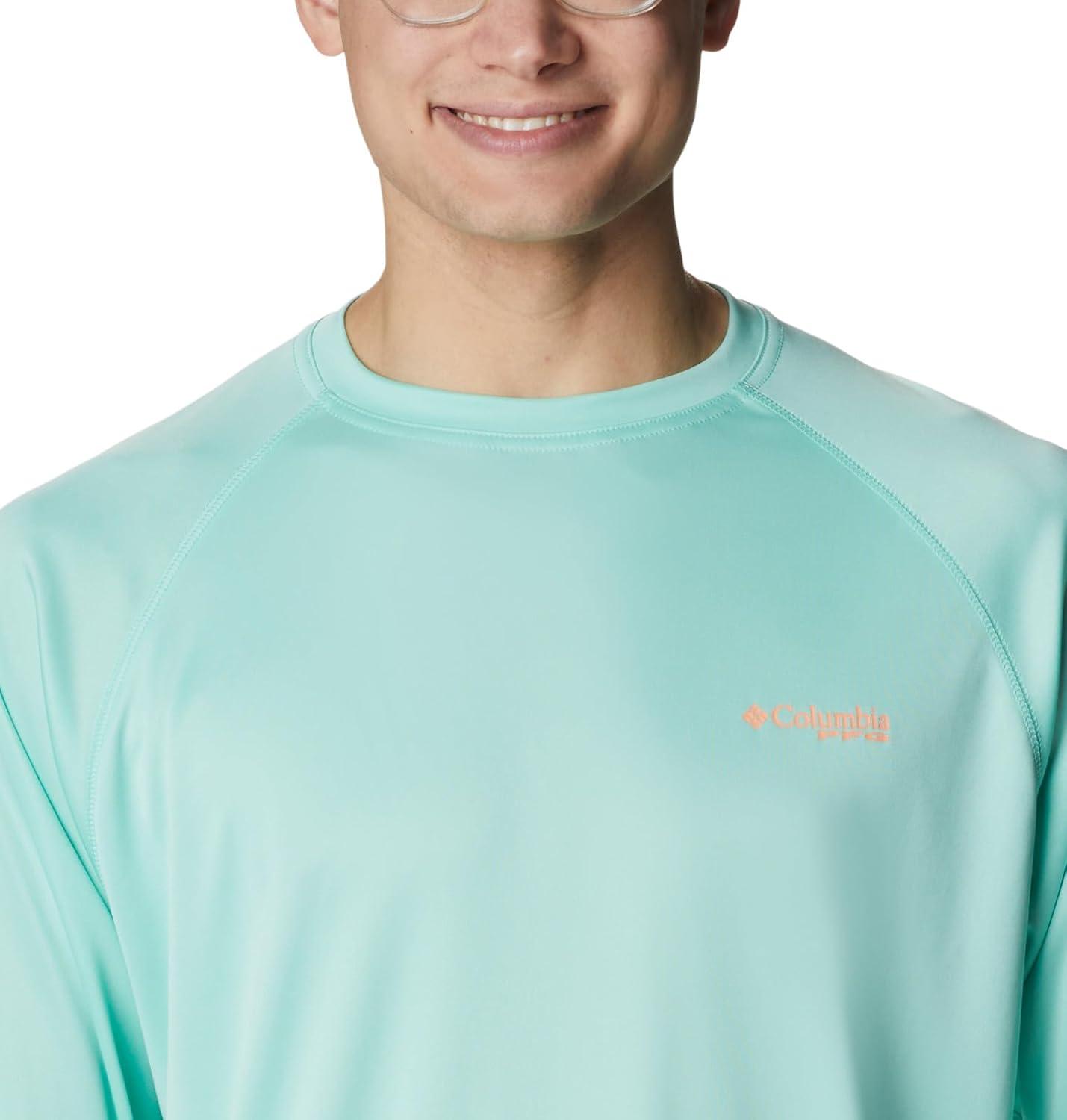 imageColumbia Mens PFG Terminal Tackle Long Sleeve ShirtMint CayBright Nectar Logo