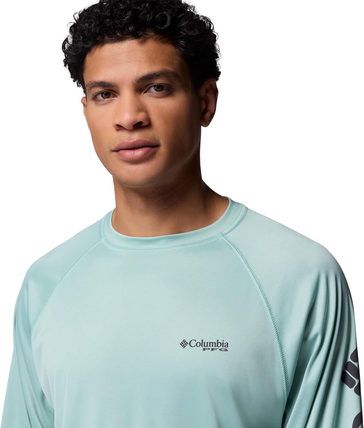 imageColumbia Mens PFG Terminal Tackle Long Sleeve ShirtMisty JadeShark Logo