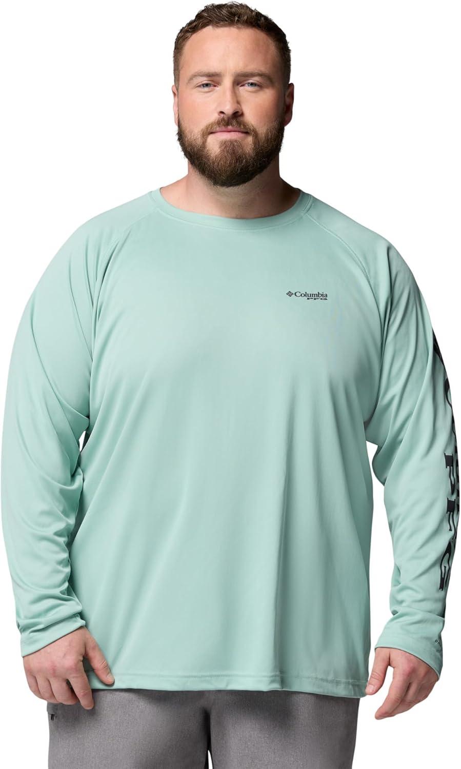 imageColumbia Mens PFG Terminal Tackle Long Sleeve ShirtMisty JadeShark Logo