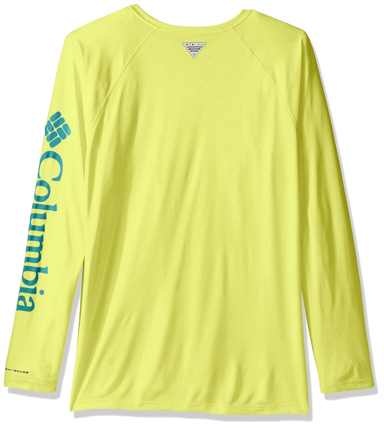 imageColumbia Mens PFG Terminal Tackle Long Sleeve ShirtNeon LightMiami Logo