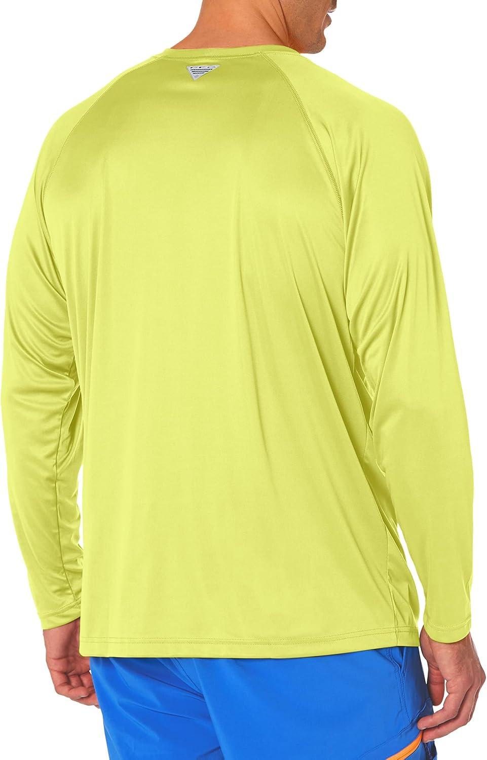 imageColumbia Mens PFG Terminal Tackle Long Sleeve ShirtNeon LightMiami Logo