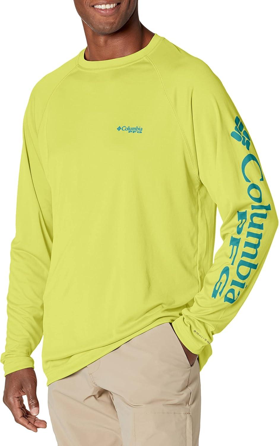imageColumbia Mens PFG Terminal Tackle Long Sleeve ShirtNeon LightMiami Logo