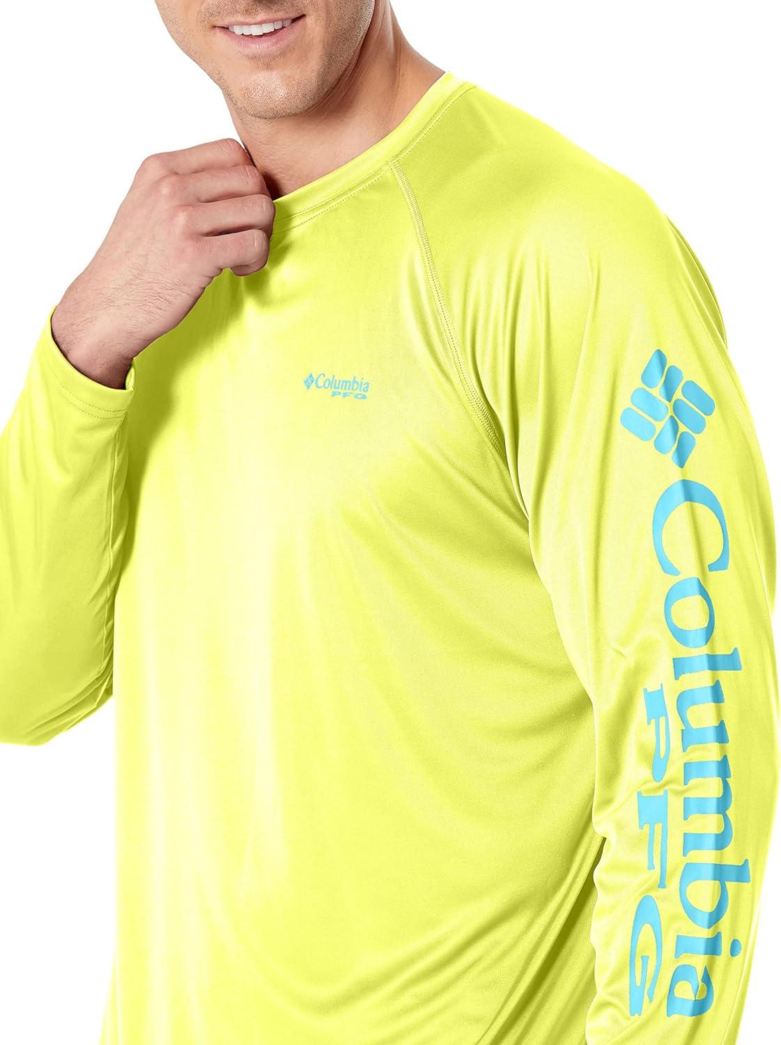 imageColumbia Mens PFG Terminal Tackle Long Sleeve ShirtNeon LightMiami Logo