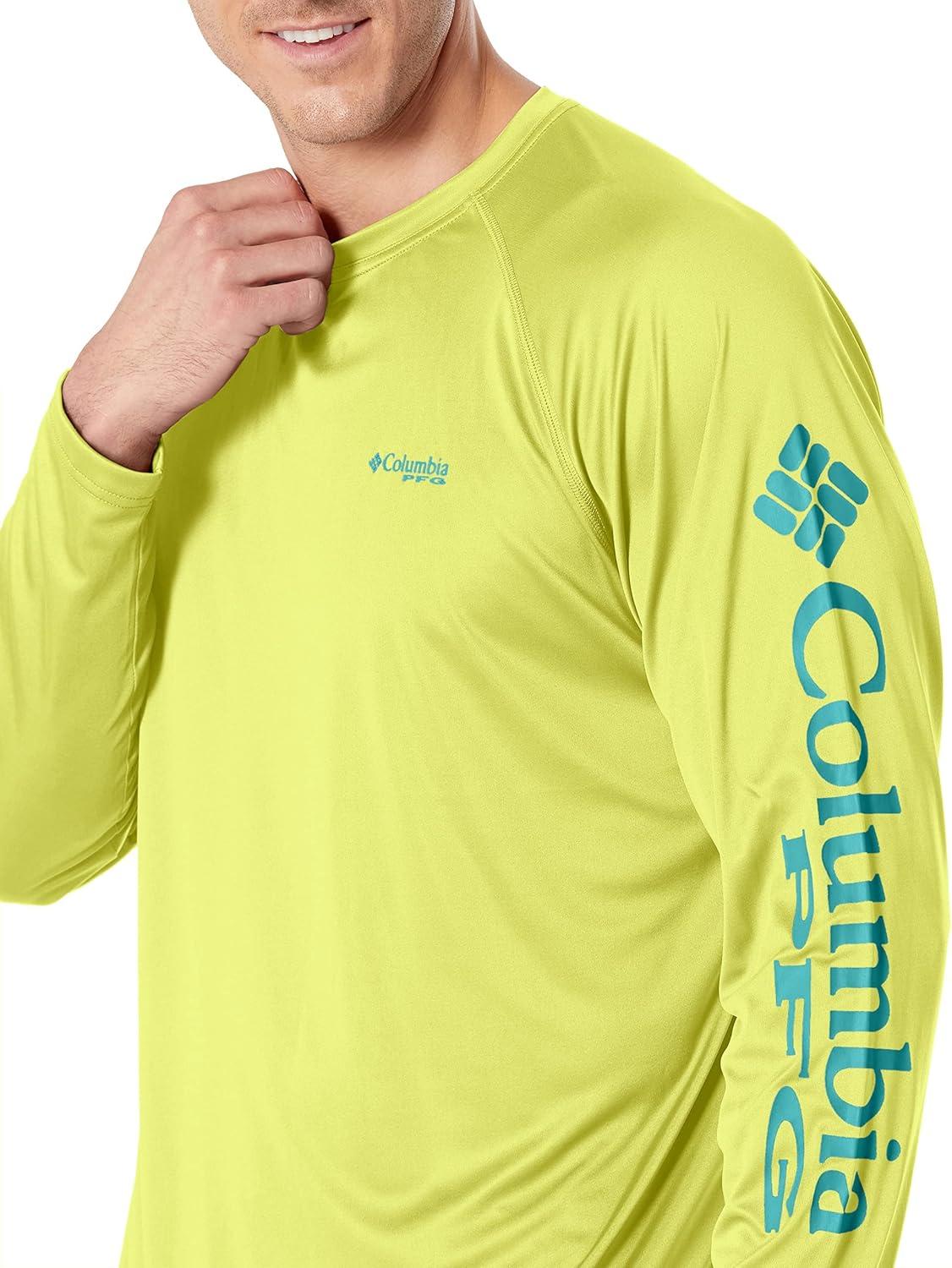imageColumbia Mens PFG Terminal Tackle Long Sleeve ShirtNeon LightMiami Logo