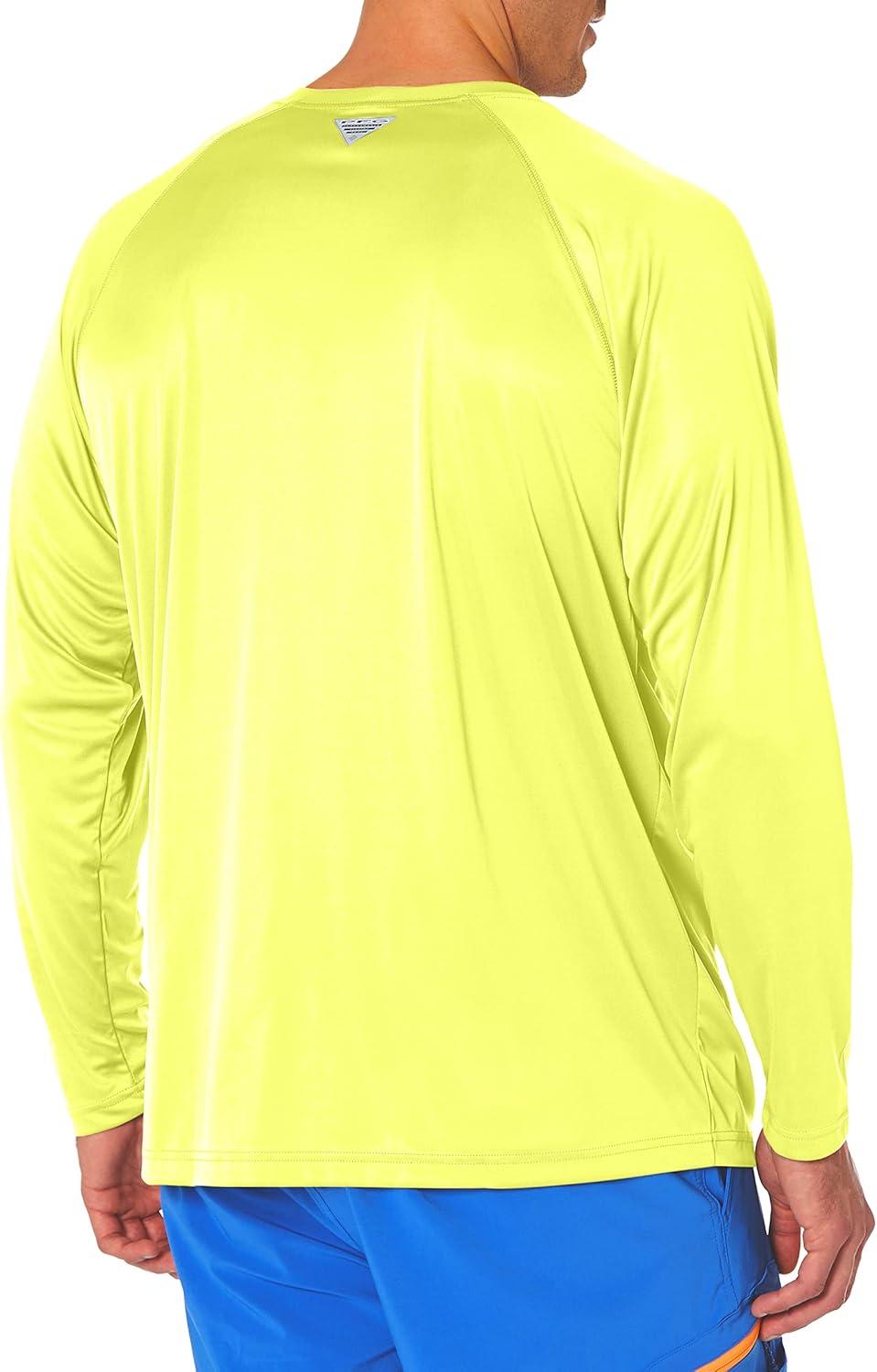 imageColumbia Mens PFG Terminal Tackle Long Sleeve ShirtNeon LightMiami Logo