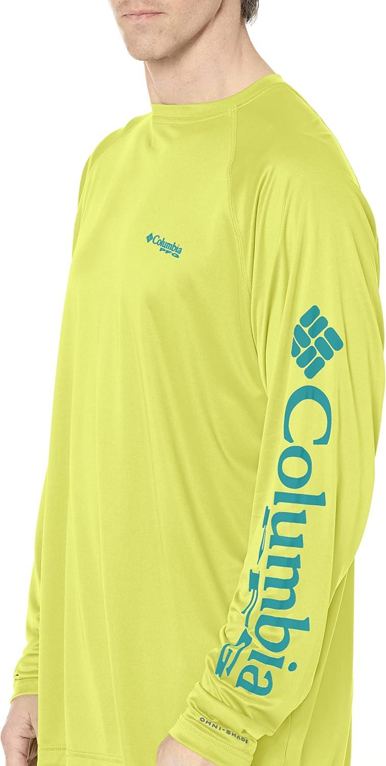 imageColumbia Mens PFG Terminal Tackle Long Sleeve ShirtNeon LightMiami Logo