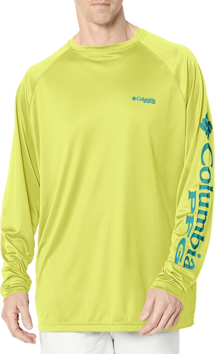 imageColumbia Mens PFG Terminal Tackle Long Sleeve ShirtNeon LightMiami Logo