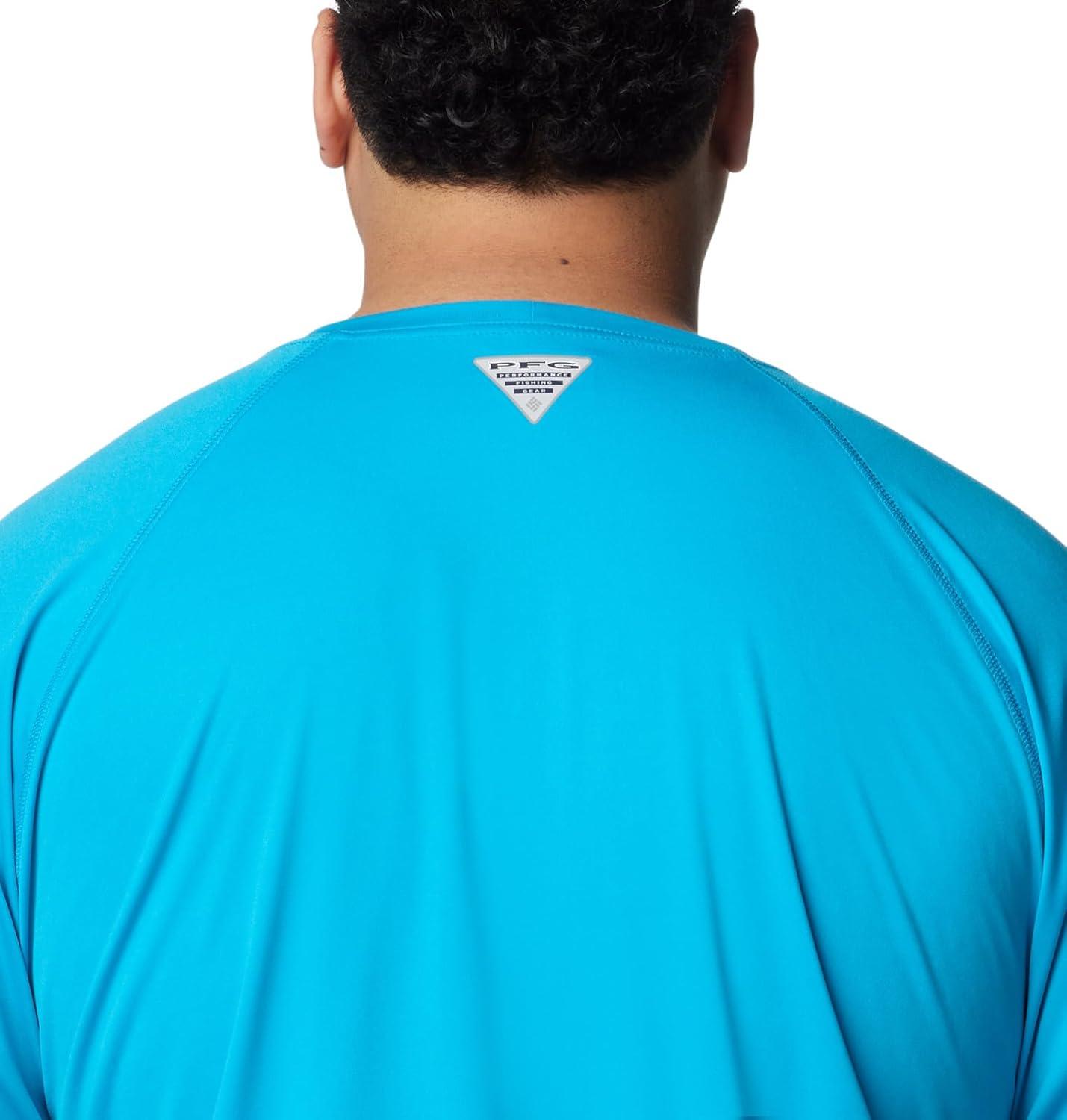imageColumbia Mens PFG Terminal Tackle Long Sleeve ShirtOcean BlueWhite Logo