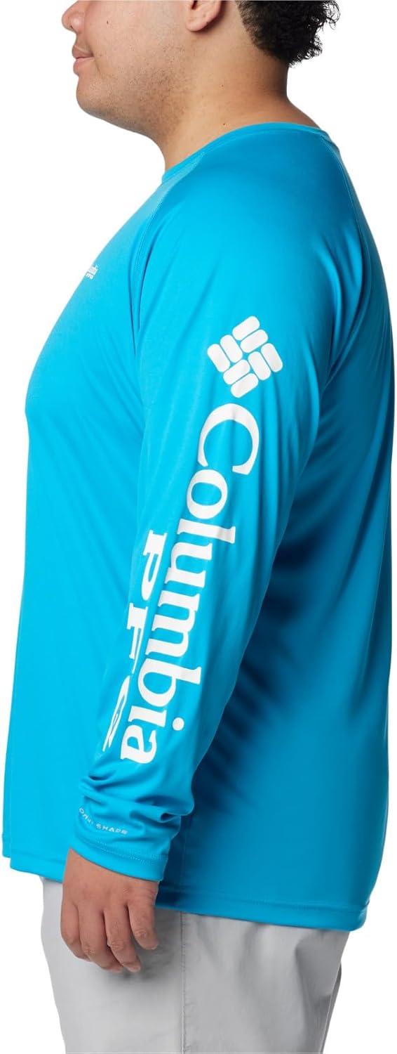imageColumbia Mens PFG Terminal Tackle Long Sleeve ShirtOcean BlueWhite Logo