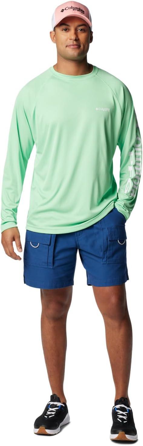 imageColumbia Mens PFG Terminal Tackle Long Sleeve ShirtOcean MintWhite Logo