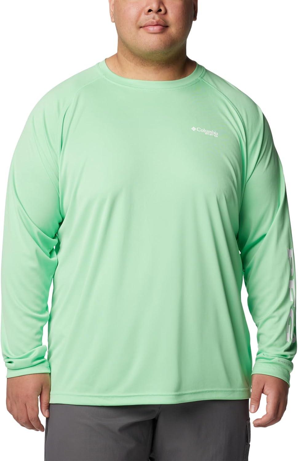imageColumbia Mens PFG Terminal Tackle Long Sleeve ShirtOcean MintWhite Logo