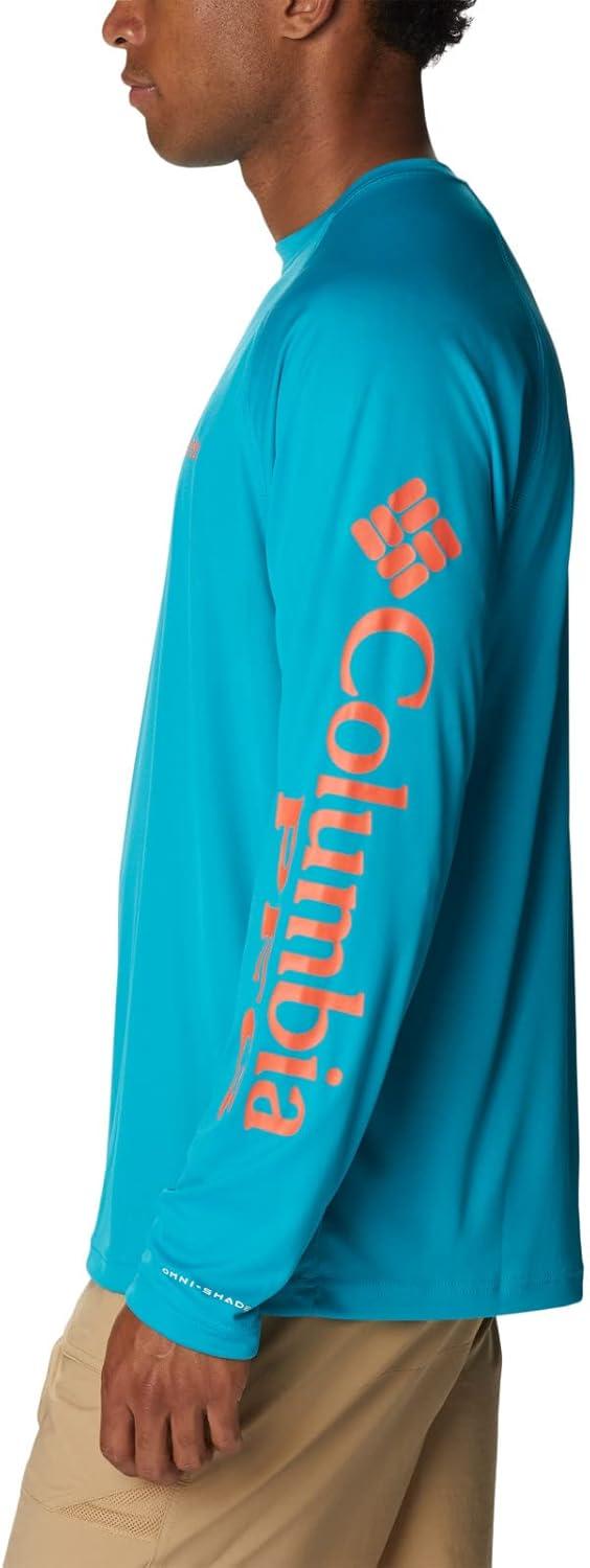 imageColumbia Mens PFG Terminal Tackle Long Sleeve ShirtOcean TealCorange Logo
