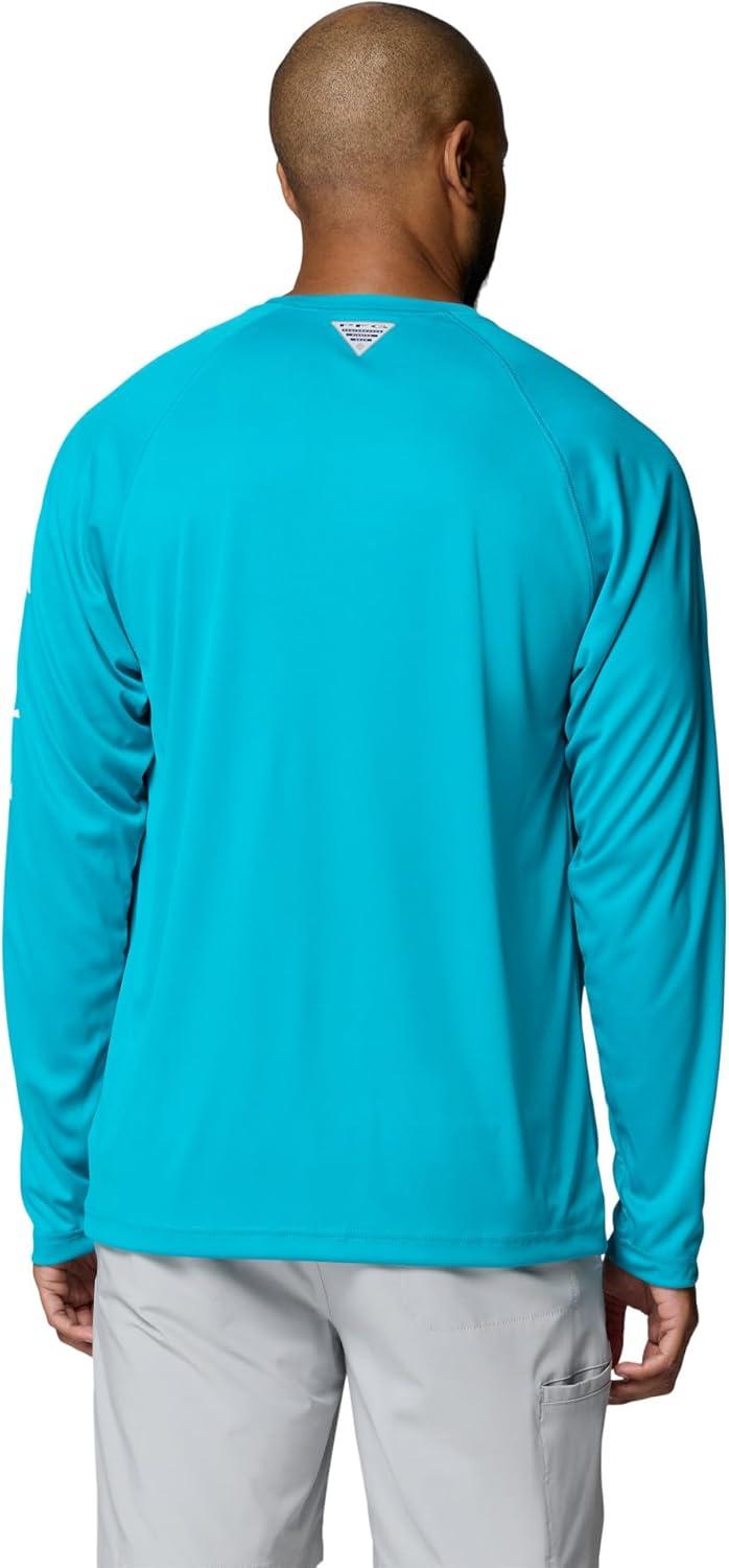 imageColumbia Mens PFG Terminal Tackle Long Sleeve ShirtOcean TealWhite Logo