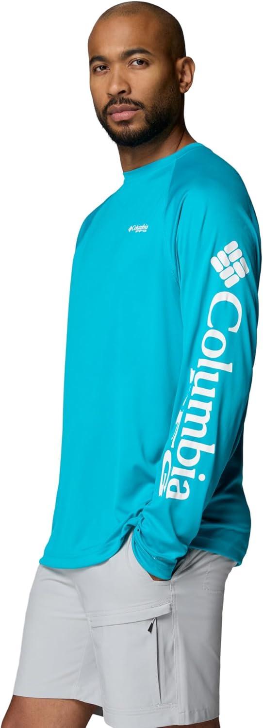 imageColumbia Mens PFG Terminal Tackle Long Sleeve ShirtOcean TealWhite Logo