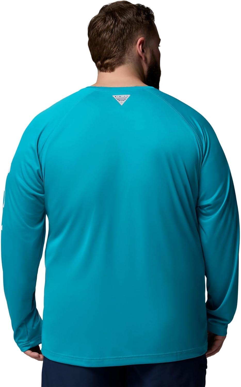 imageColumbia Mens PFG Terminal Tackle Long Sleeve ShirtOcean TealWhite Logo