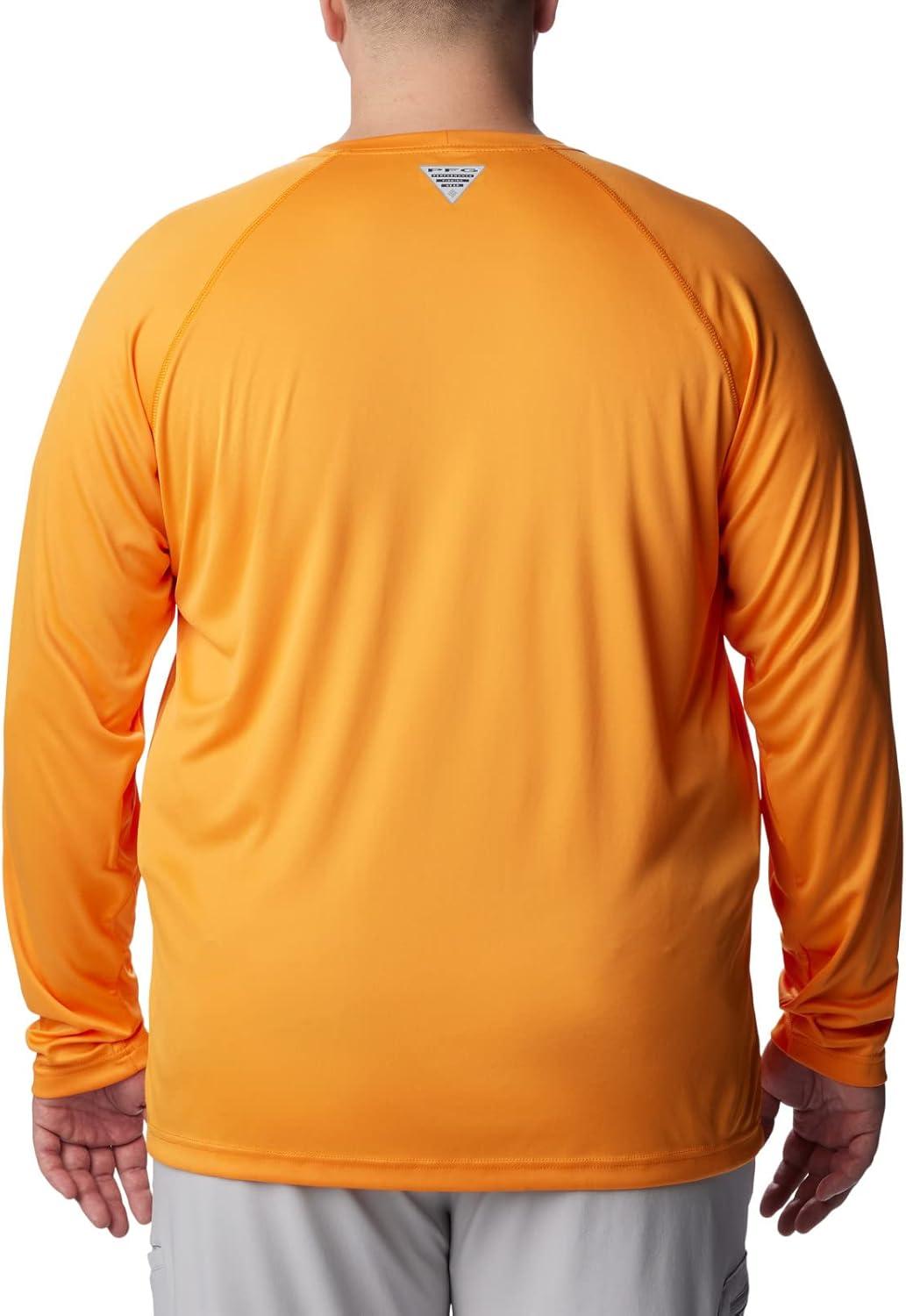 imageColumbia Mens PFG Terminal Tackle Long Sleeve ShirtOrange BlastBlack Logo