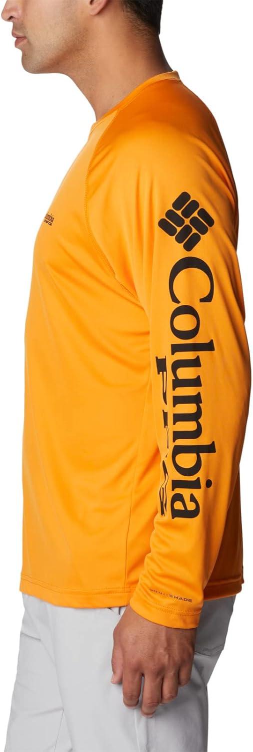 imageColumbia Mens PFG Terminal Tackle Long Sleeve ShirtOrange BlastBlack Logo