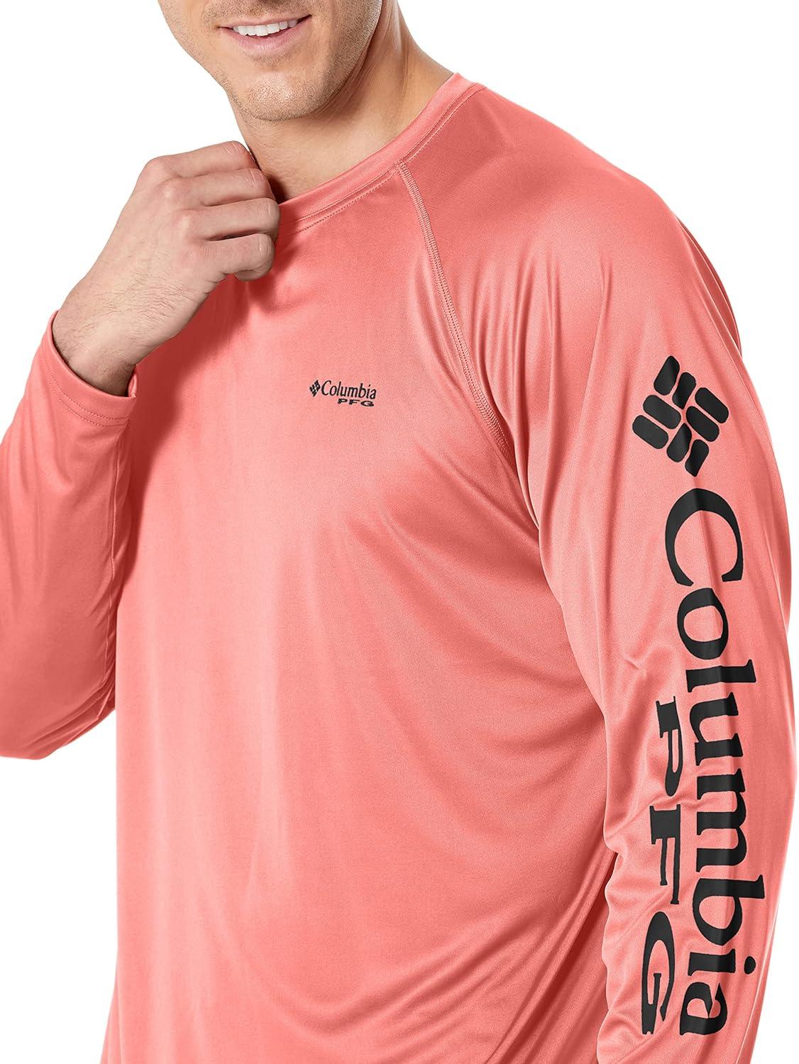 imageColumbia Mens PFG Terminal Tackle Long Sleeve ShirtSorbetBlack Logo