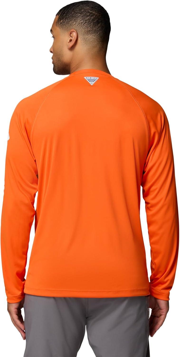 imageColumbia Mens PFG Terminal Tackle Long Sleeve ShirtSpark OrangeWhite Logo