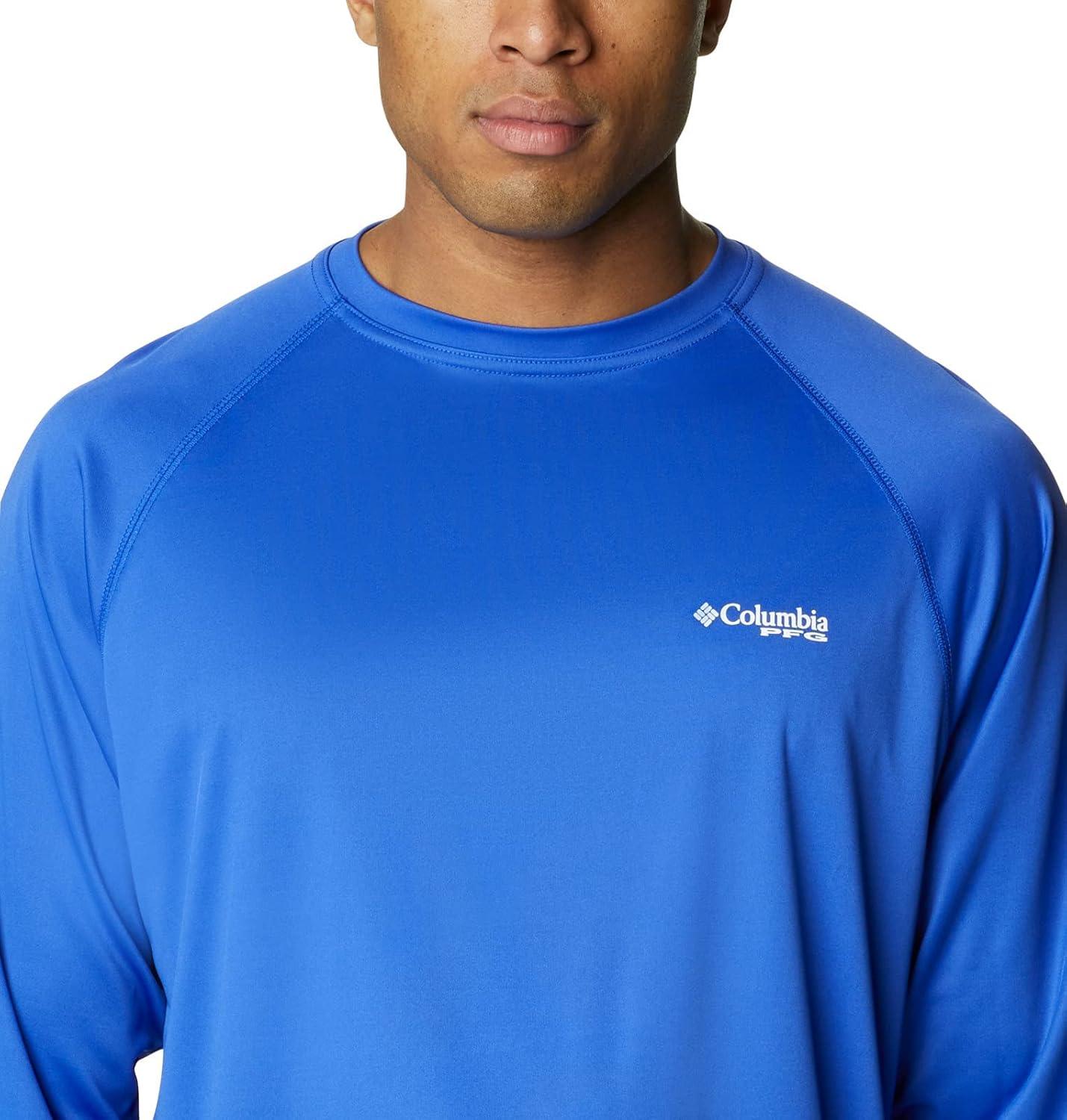 imageColumbia Mens PFG Terminal Tackle Long Sleeve ShirtTanzaniteWhite Logo
