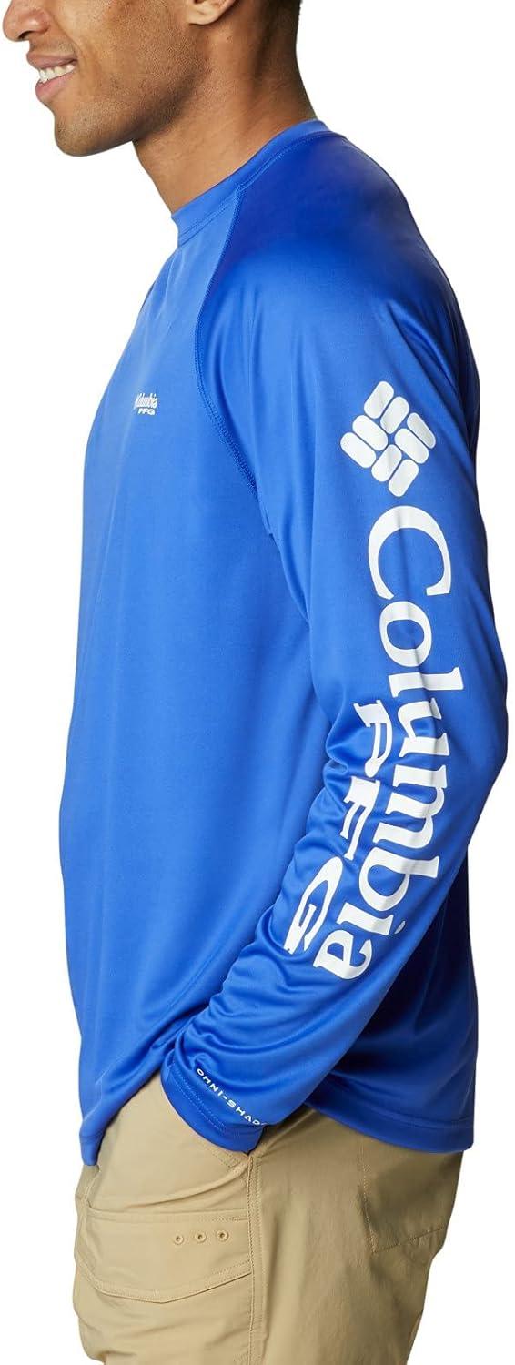 imageColumbia Mens PFG Terminal Tackle Long Sleeve ShirtTanzaniteWhite Logo