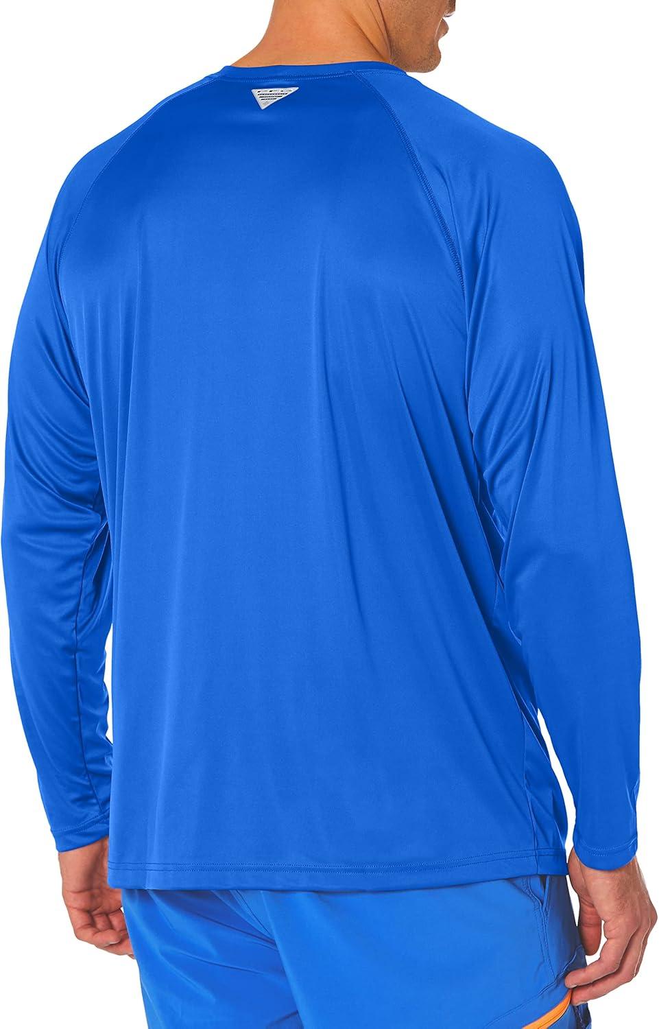 imageColumbia Mens PFG Terminal Tackle Long Sleeve ShirtTanzaniteWhite Logo