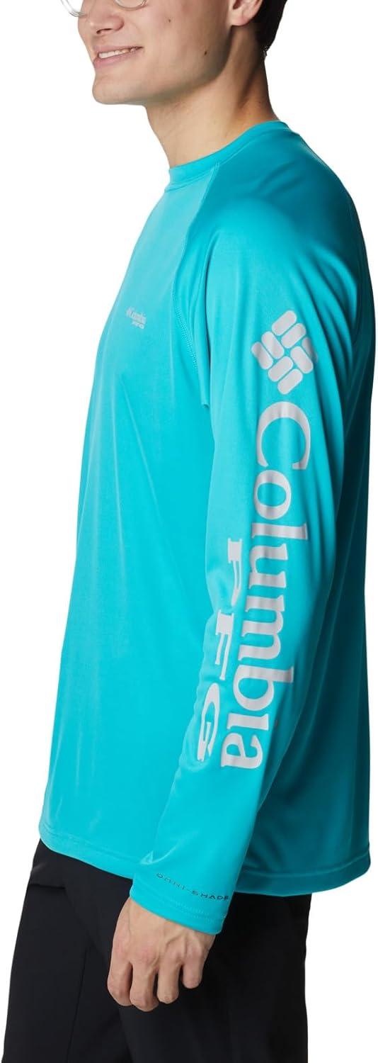 imageColumbia Mens PFG Terminal Tackle Long Sleeve ShirtTurquoiseCool Grey Logo