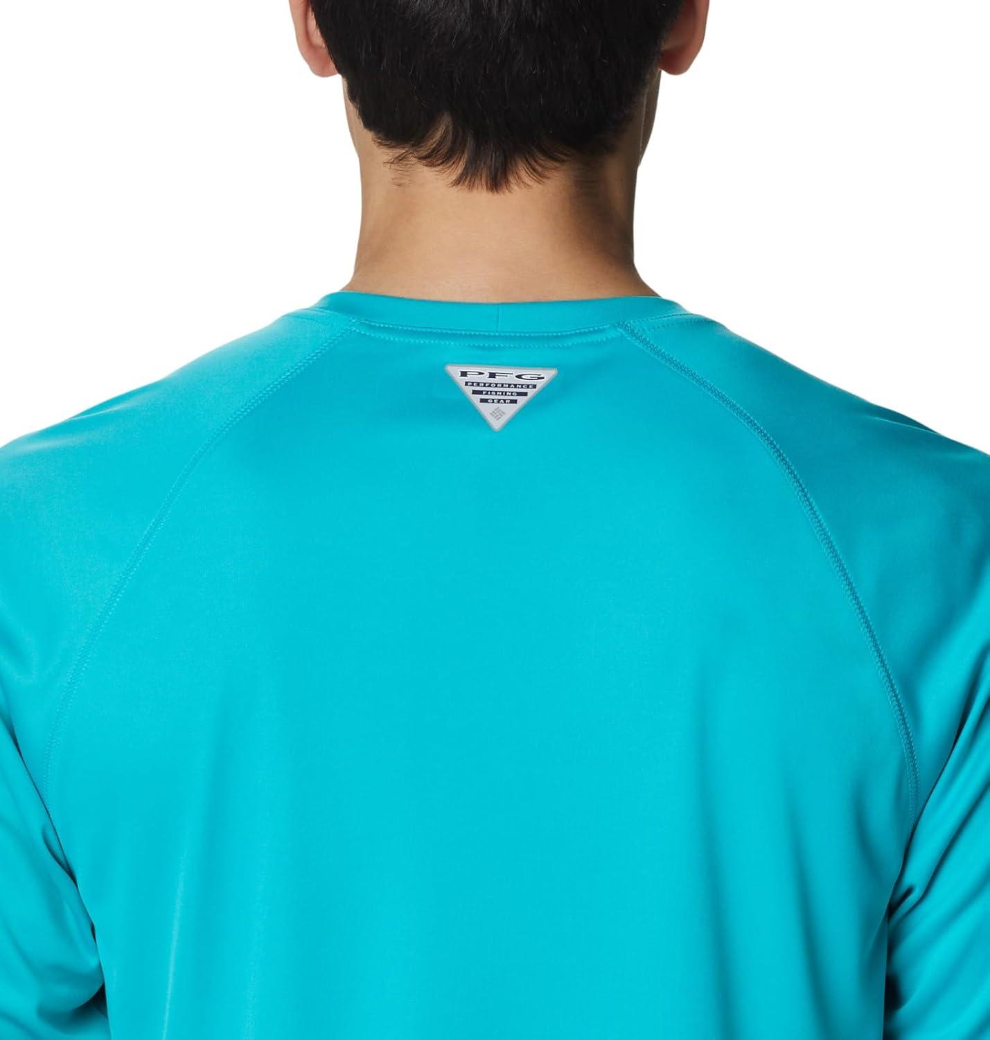 imageColumbia Mens PFG Terminal Tackle Long Sleeve ShirtTurquoiseCool Grey Logo