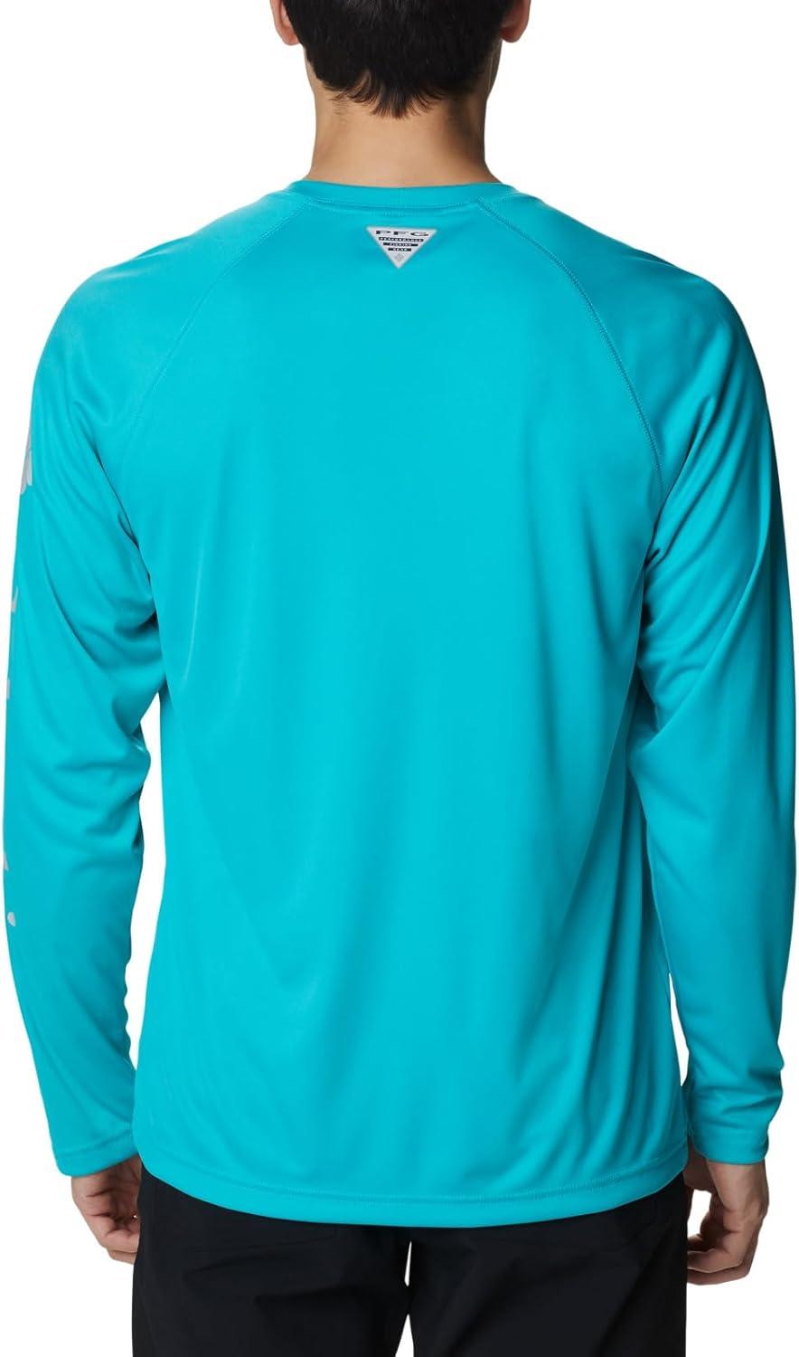 imageColumbia Mens PFG Terminal Tackle Long Sleeve ShirtTurquoiseCool Grey Logo