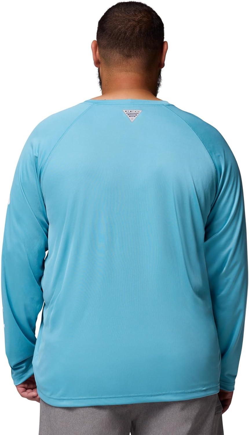 imageColumbia Mens PFG Terminal Tackle Long Sleeve ShirtVintage BlueWhite Logo