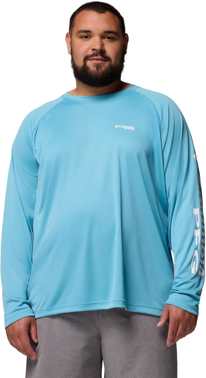 imageColumbia Mens PFG Terminal Tackle Long Sleeve ShirtVintage BlueWhite Logo