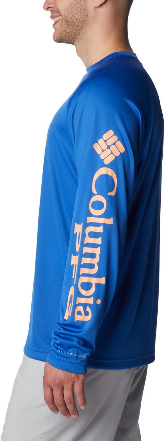 imageColumbia Mens PFG Terminal Tackle Long Sleeve ShirtVivid BlueBright Nectar Logo