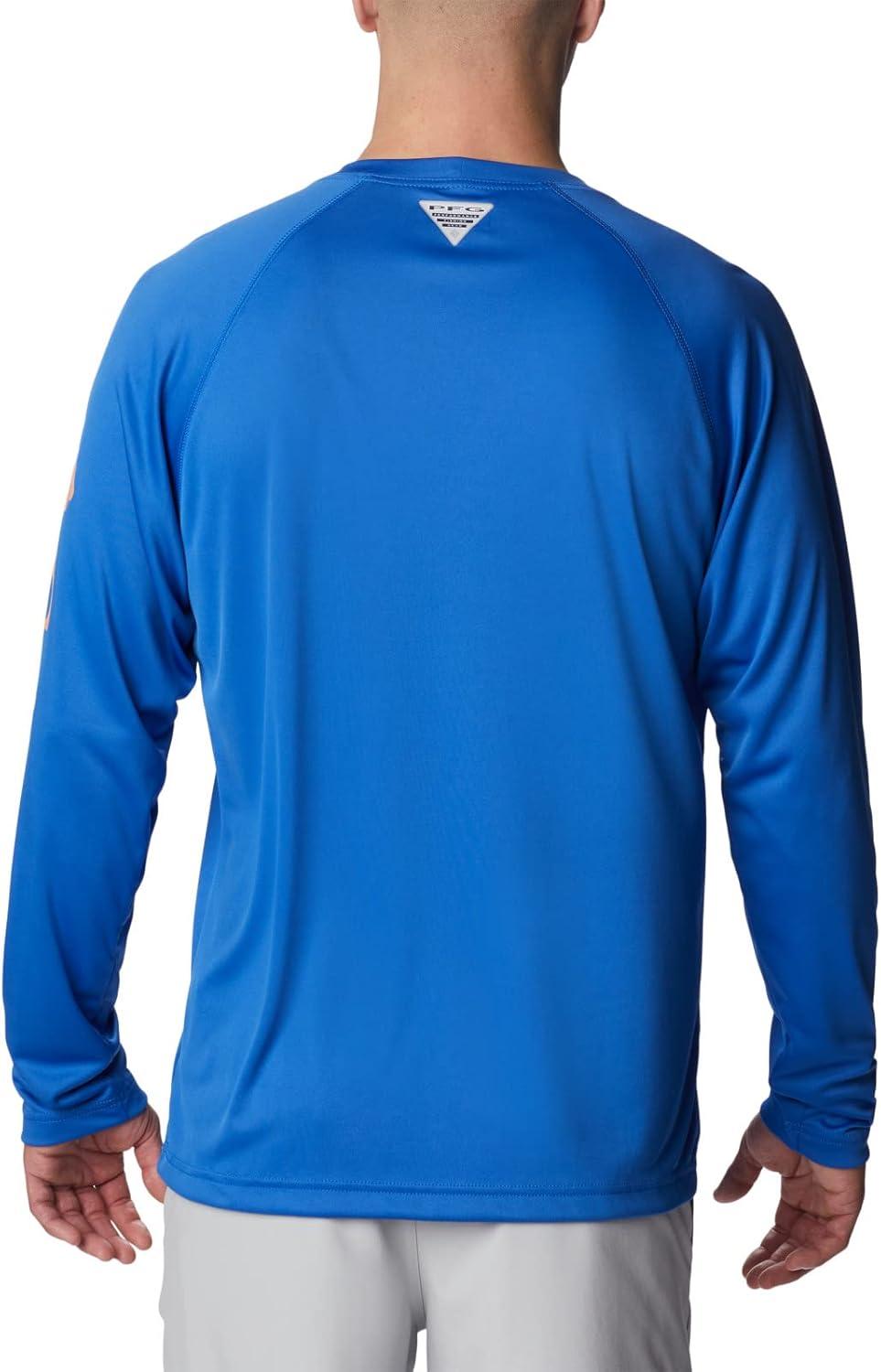 imageColumbia Mens PFG Terminal Tackle Long Sleeve ShirtVivid BlueBright Nectar Logo
