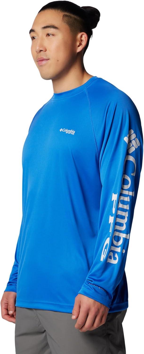imageColumbia Mens PFG Terminal Tackle Long Sleeve ShirtVivid BlueCool Grey Logo