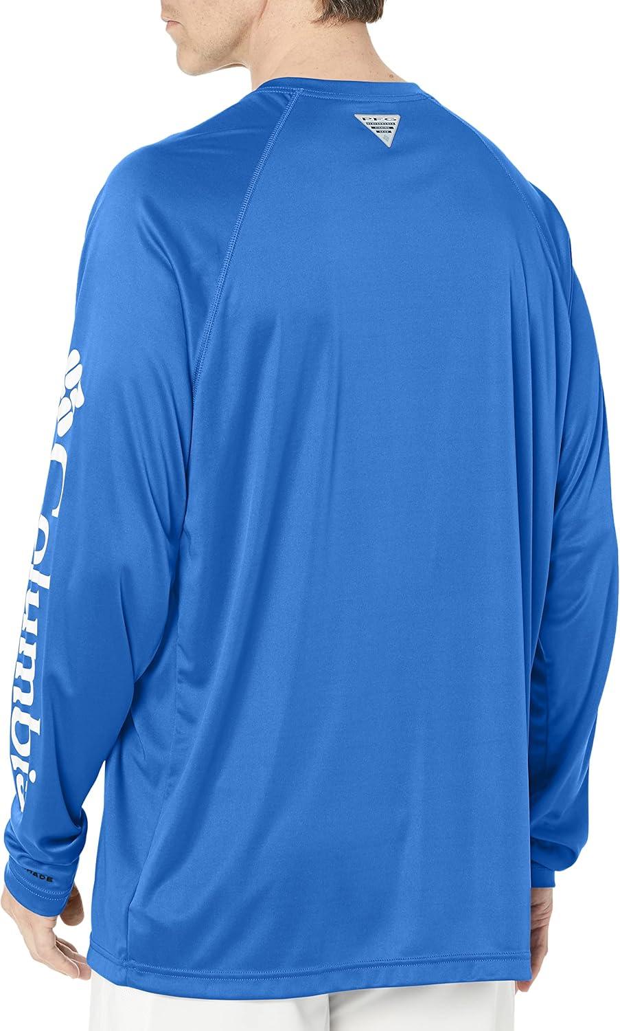 imageColumbia Mens PFG Terminal Tackle Long Sleeve ShirtVivid BlueCool Grey Logo