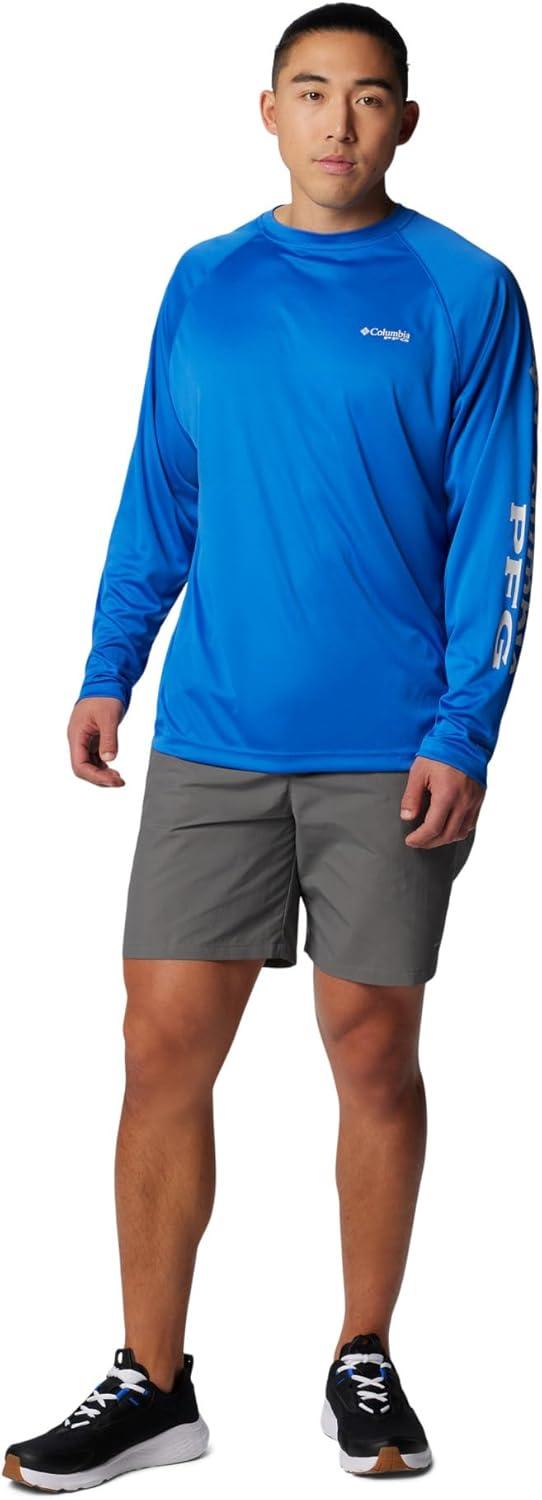 imageColumbia Mens PFG Terminal Tackle Long Sleeve ShirtVivid BlueCool Grey Logo
