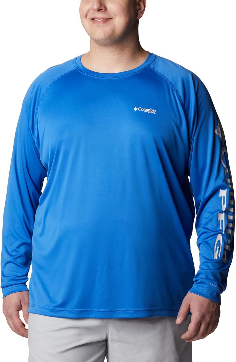 imageColumbia Mens PFG Terminal Tackle Long Sleeve ShirtVivid BlueCool Grey Logo