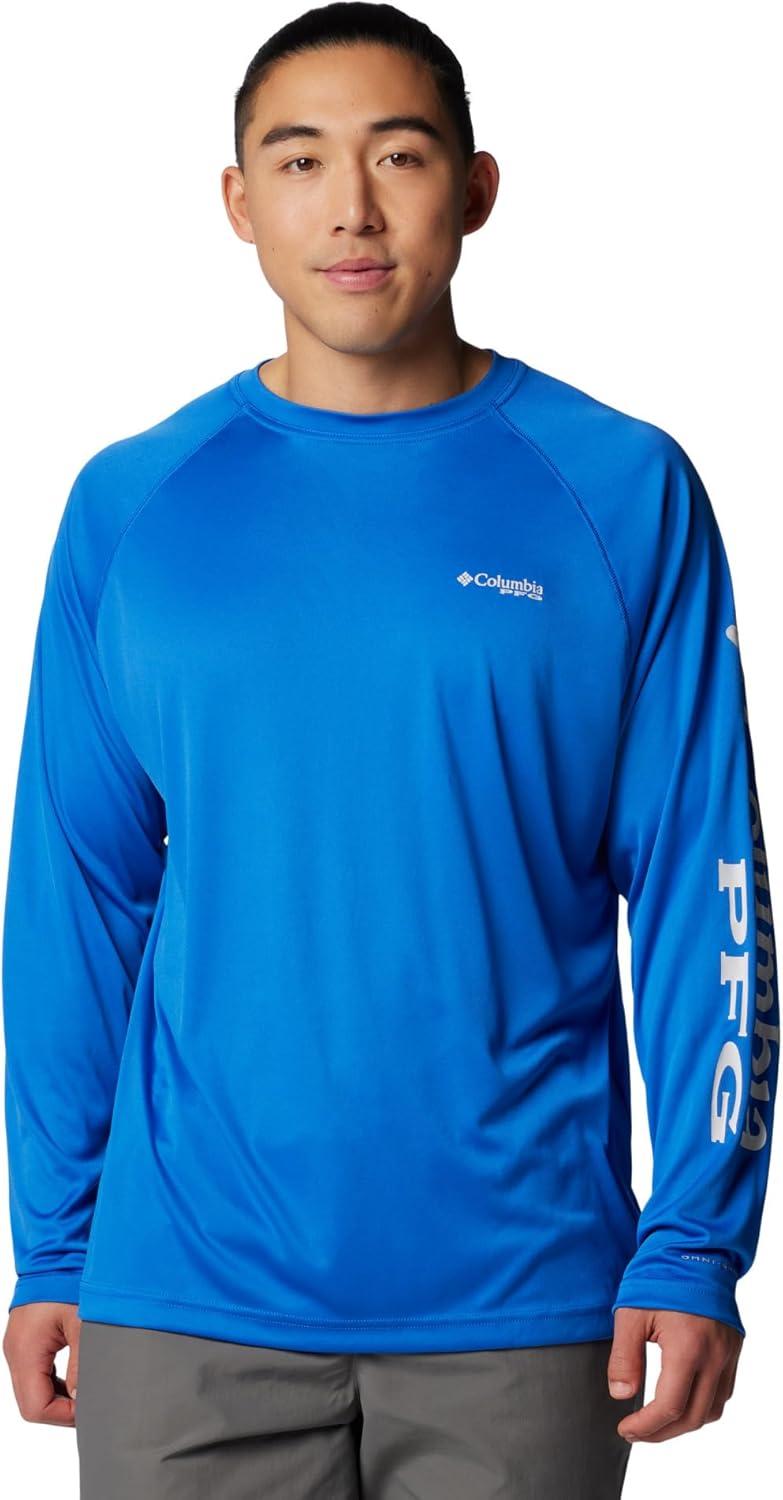 imageColumbia Mens PFG Terminal Tackle Long Sleeve ShirtVivid BlueCool Grey Logo