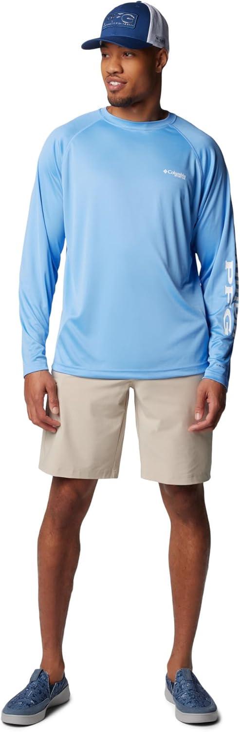 imageColumbia Mens PFG Terminal Tackle Long Sleeve ShirtWhite CapWhite Logo