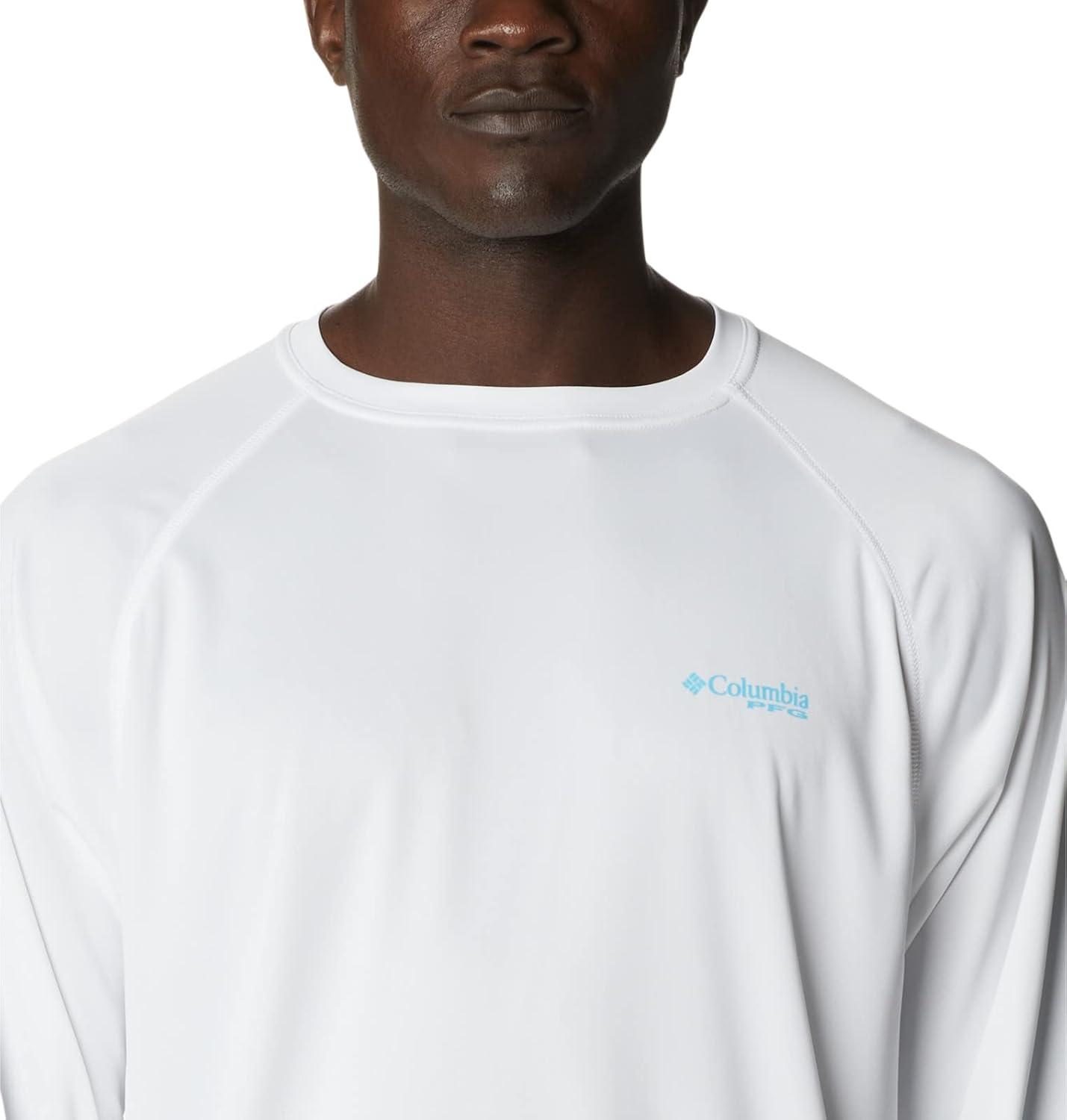 imageColumbia Mens PFG Terminal Tackle Long Sleeve ShirtWhiteAtoll Logo