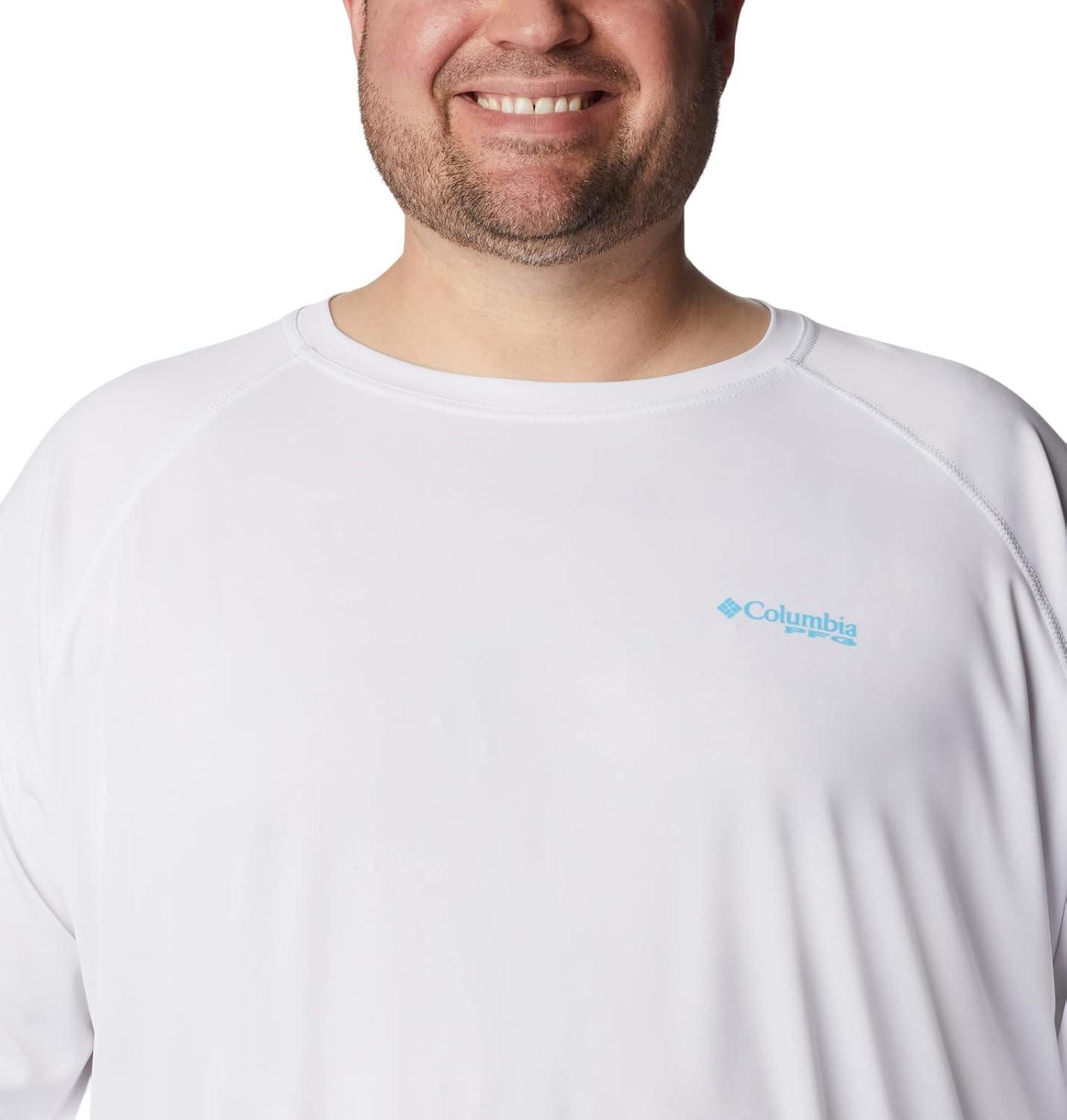 imageColumbia Mens PFG Terminal Tackle Long Sleeve ShirtWhiteAtoll Logo