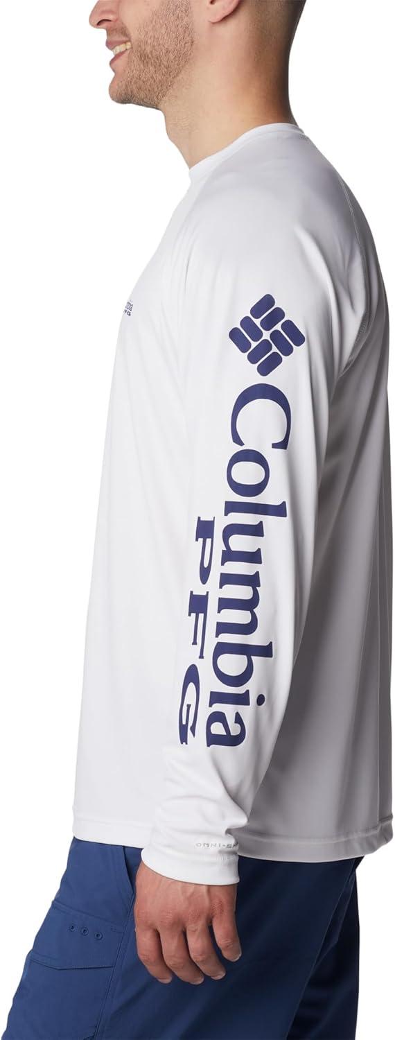 imageColumbia Mens PFG Terminal Tackle Long Sleeve ShirtWhiteNightshade Logo