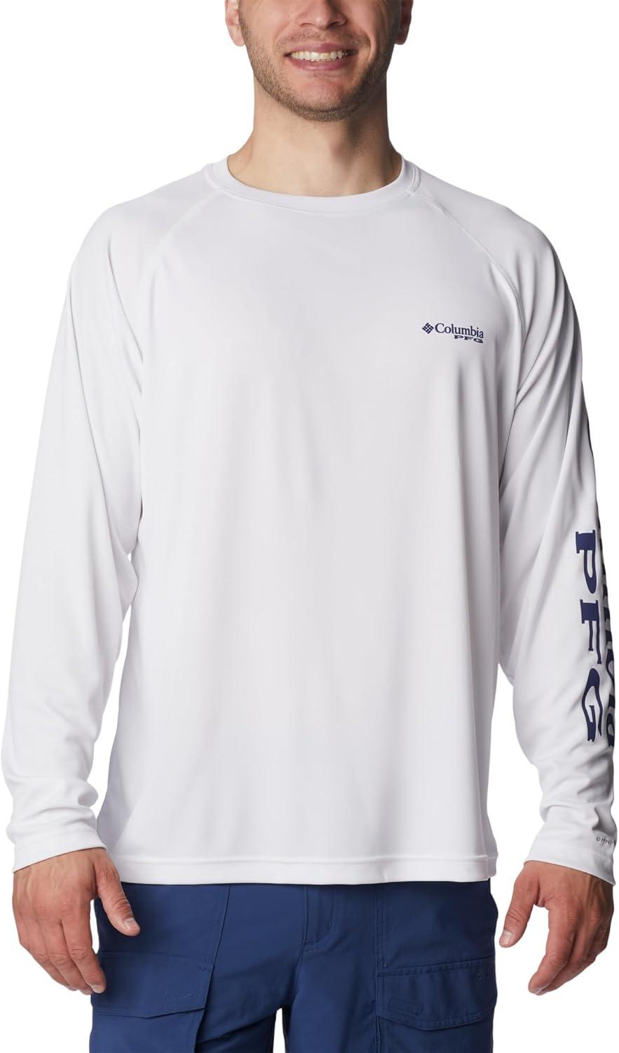 imageColumbia Mens PFG Terminal Tackle Long Sleeve ShirtWhiteNightshade Logo