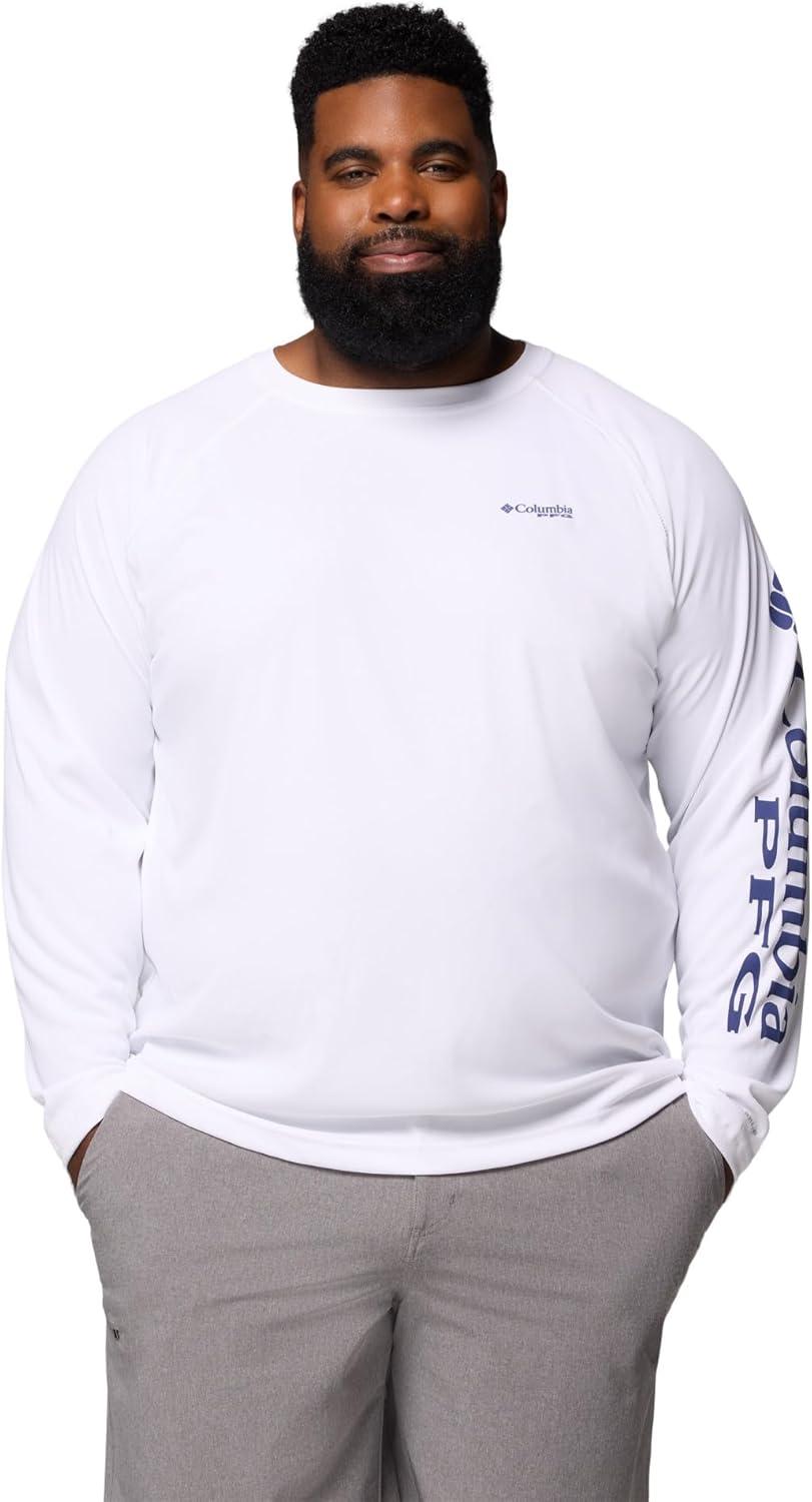imageColumbia Mens PFG Terminal Tackle Long Sleeve ShirtWhiteNightshade Logo